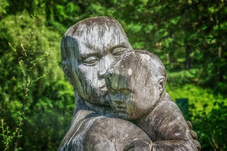 sculpture wood child