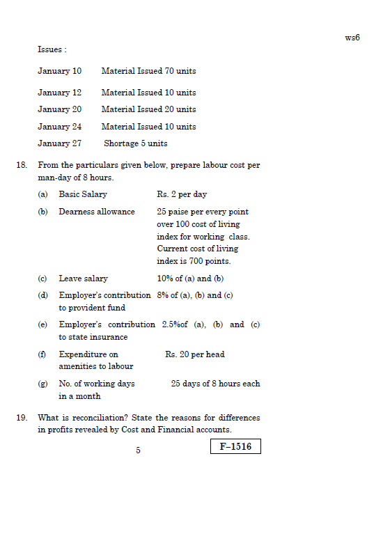 Alagappa University B.B.A (Business Administration) COST ACCOUNTING