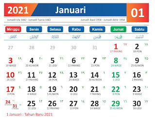 kalender indonesia 2021-bulan januari