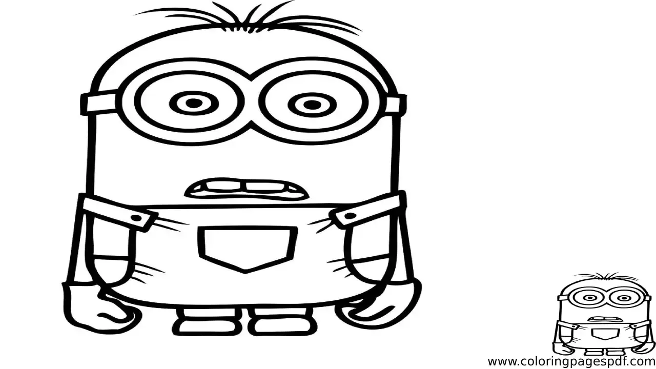 Coloring Page Of A Minion