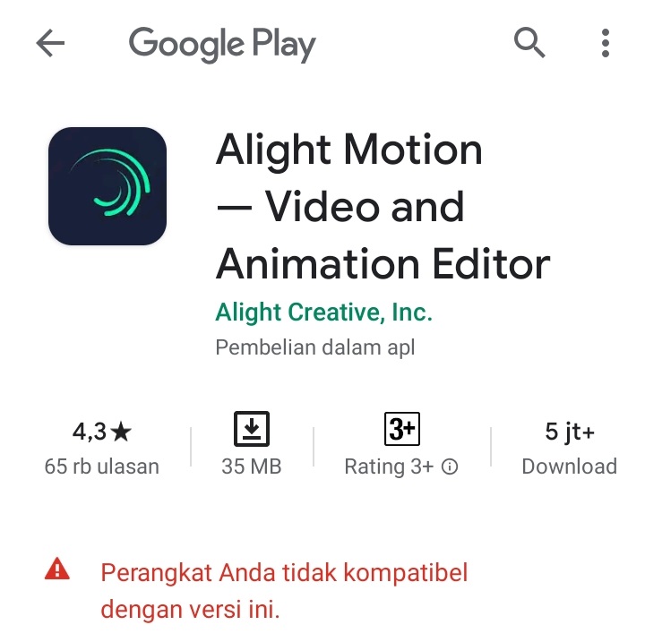Alight Motion Tidak Kompatibel Begini Cara Mengatasinya The Beats Blog