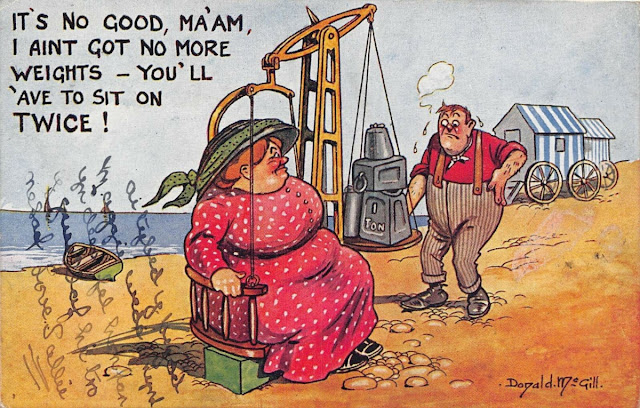 30 Humorous Comic Fat Lady Postcards by Donald McGill From the Early ...