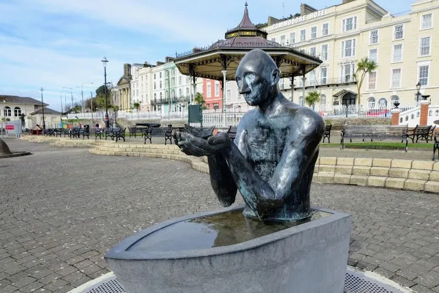 Cork to Cobh: statue of a man in a small boat
