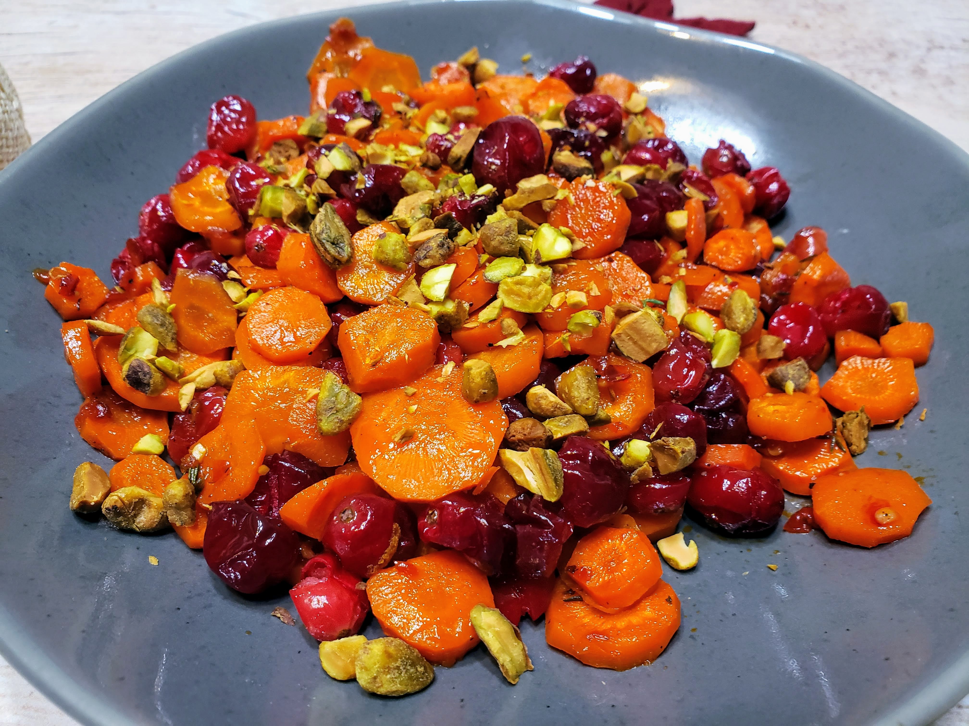 Maple Roasted Carrots with Cranberries