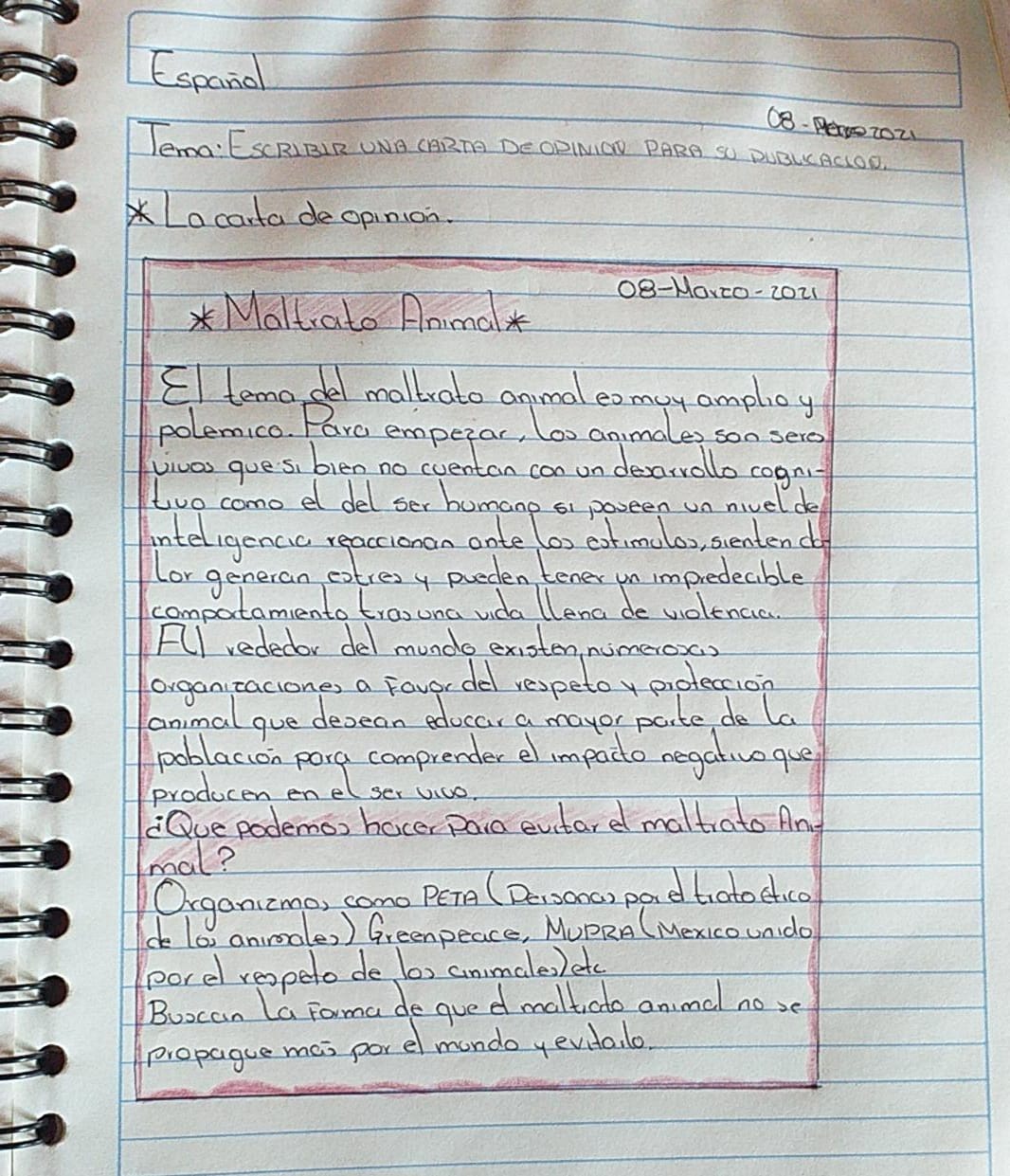 cartas de opinión..