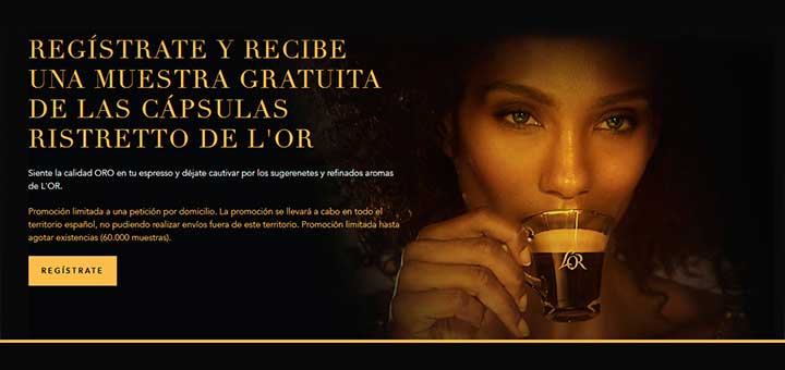 Muestra gratis; tu café l´or