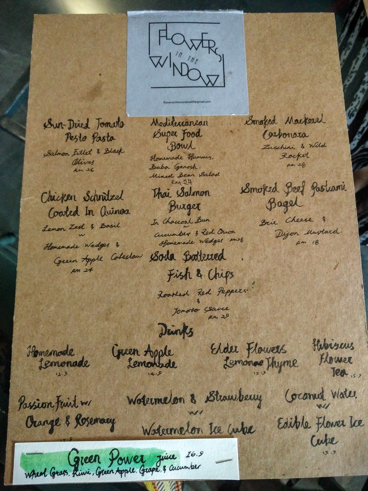 Food review Flowers in the window Jalan Dhoby Johor Bahru