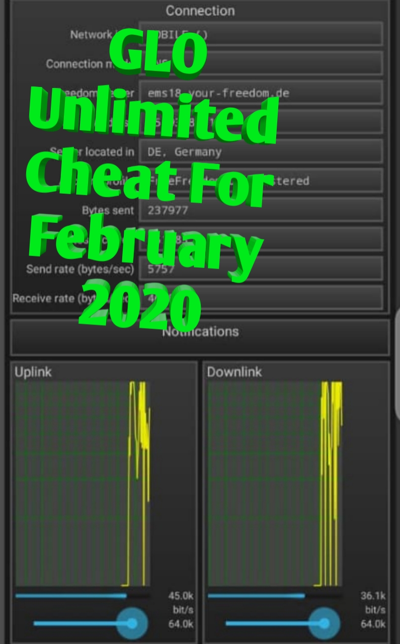 How To Activate GLO Unlimited Free Browsing Cheat Via Freedom VPN