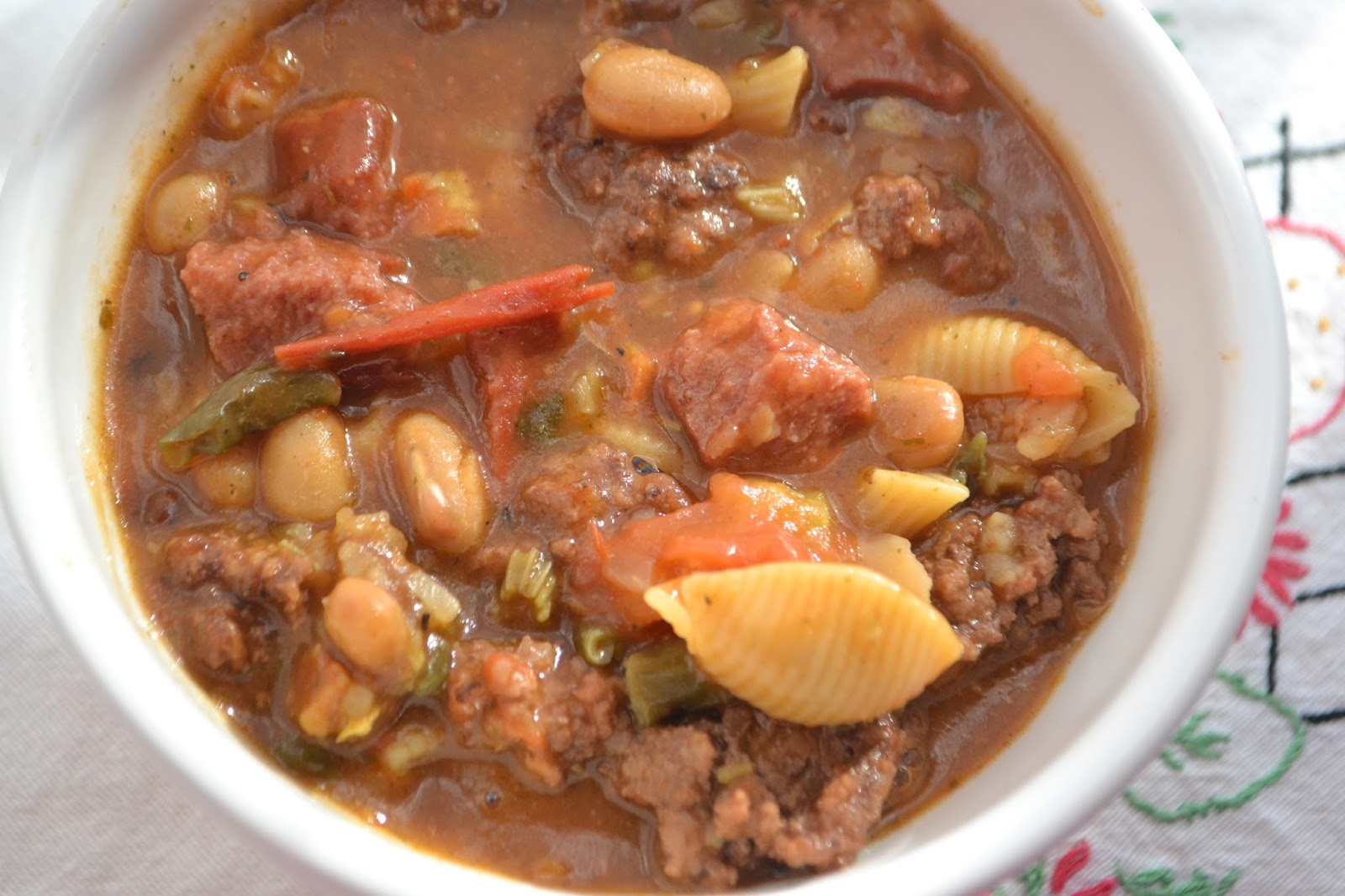 TIP GARDEN Slow Cooker Beef Minestrone