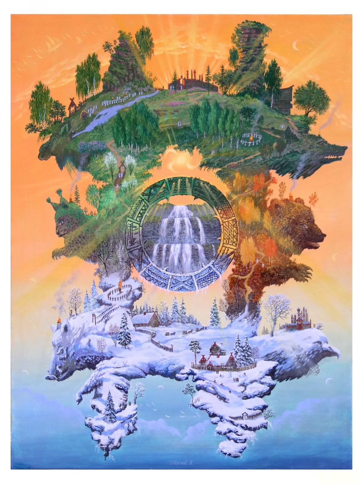 стихии древних славян. славянские символы стихий. знак воды у славян. славянский календарь круголет числобога. всеволод иванов художник александр угланов.