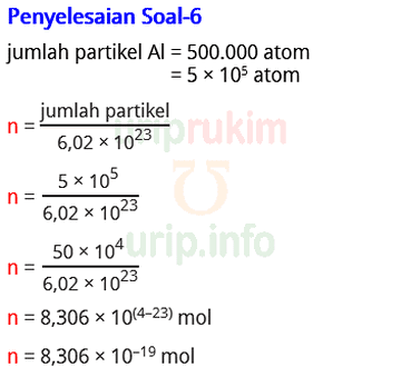 Soal Konsep Mol (Hubungan Jumlah Zat [Mol] dengan Jumlah Partikel