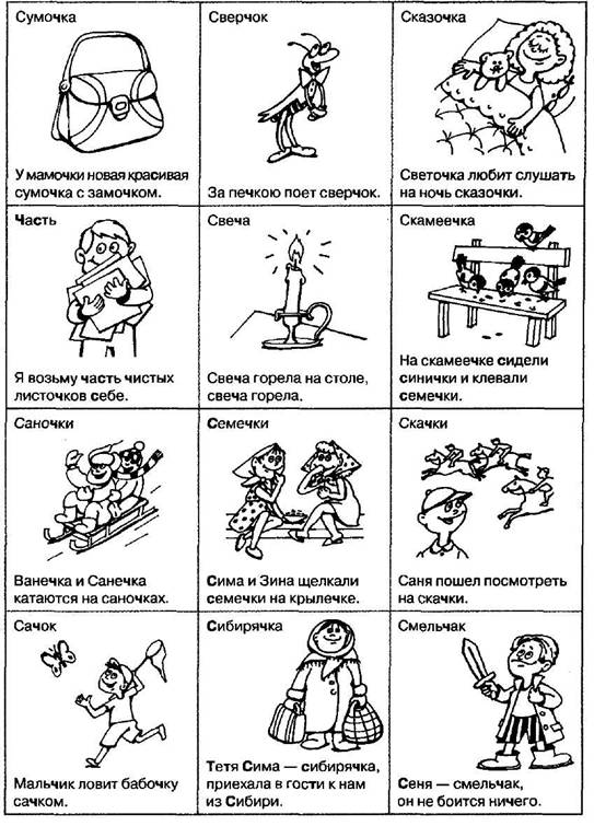 Дифференциация звуков ч ть картинки