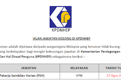 Jawatan kosong kpdnhep 2021