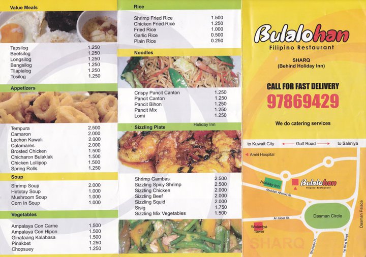 Bulalohan Filipino Restaurant Sharq Kuwait Food Menu / Phone Number