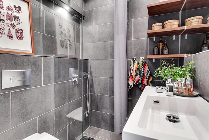 Un baño de estilo nórdico y elegante