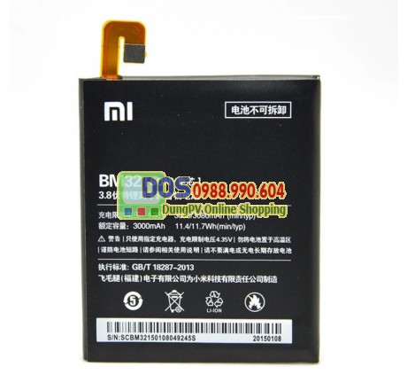 Pin điện thoại Xiaomi mi4 chính hãng, bảo hành 3  tháng 