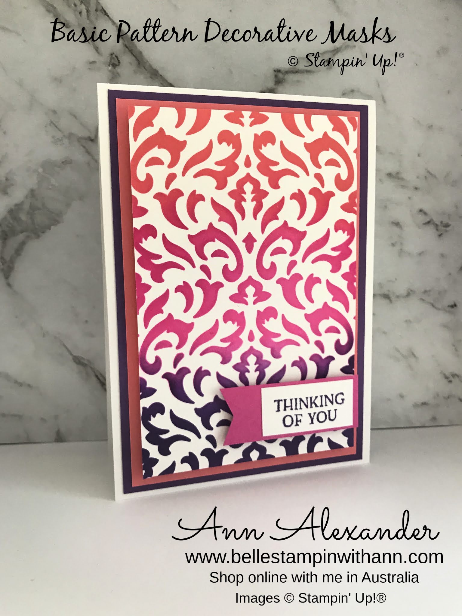 Thinking of you _ Basic Pattern Decorative Masks Bellestampin with