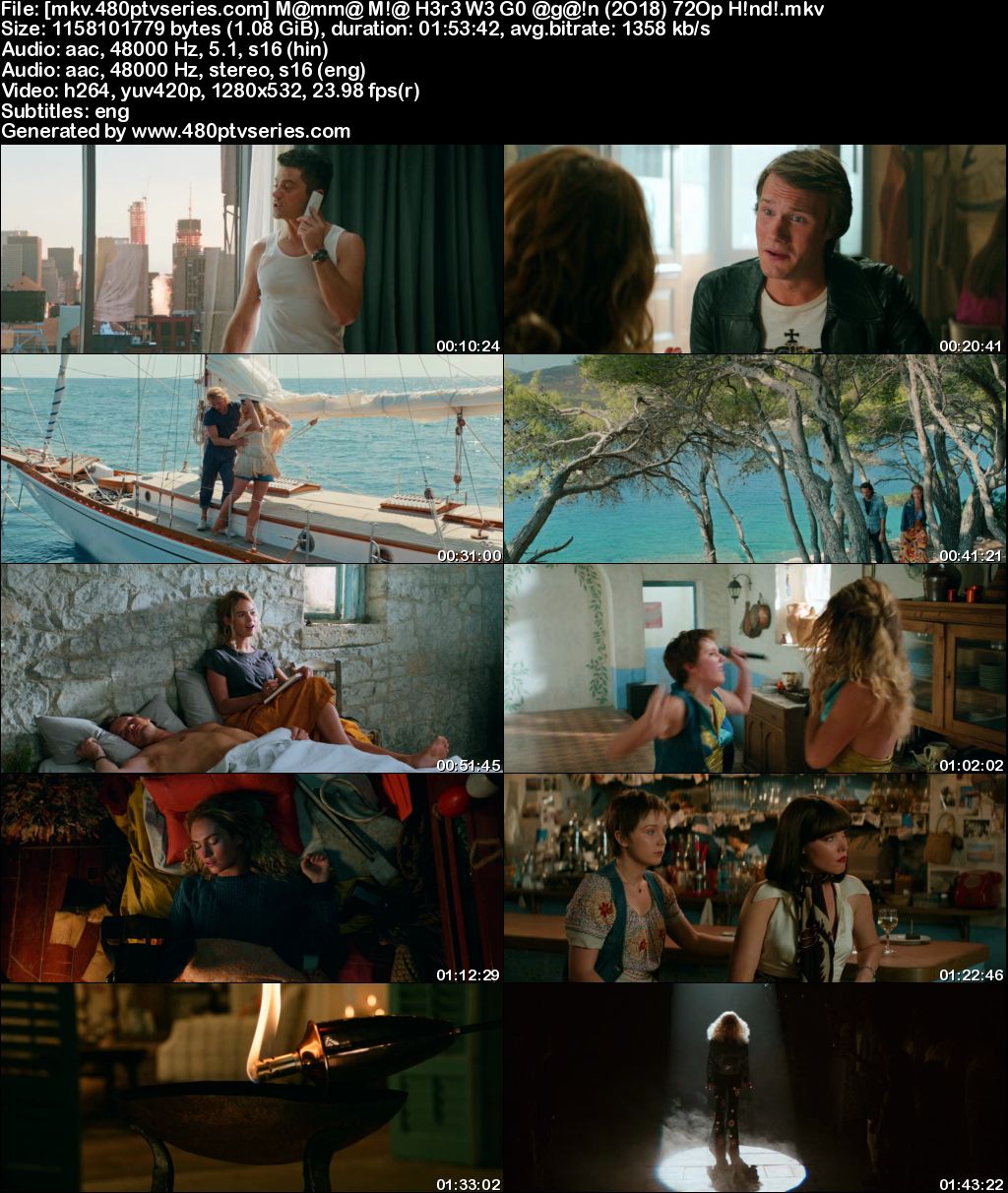 Watch Online Free Mamma Mia! Here We Go Again (2018) Full Hindi Dual Audio Movie Download 480p 720p Web-DL