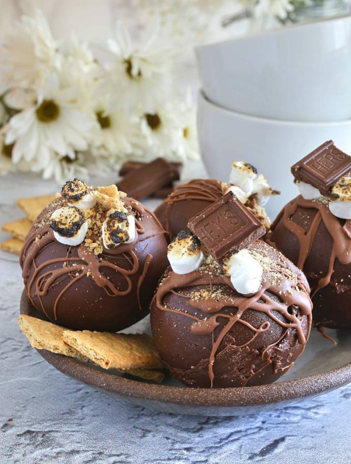 Hungry Couple S'mores Hot Cocoa Bombs