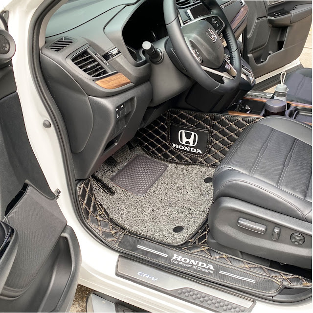 Thảm lót sàn 5D 6D xe Honda CR-V| Thảm sàn da Honda CRV| May thảm da Honda CR-V| Thảm rối Honda CR-V| Phụ kiện thảm sàn Honda CR-V