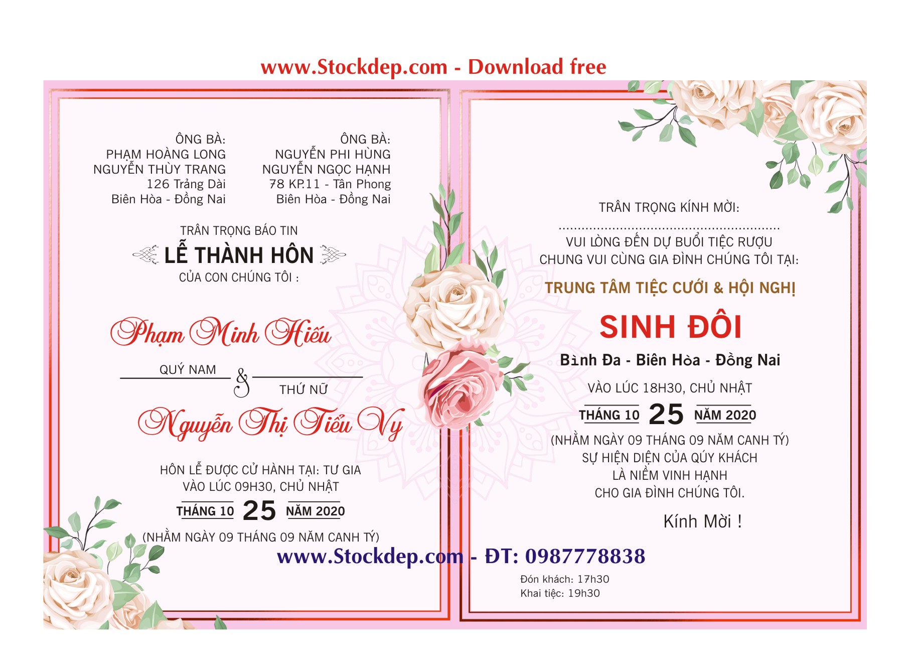 PSD thiệp cưới nhẹ nhàng  file PSD  Kho Stock Việt Nam