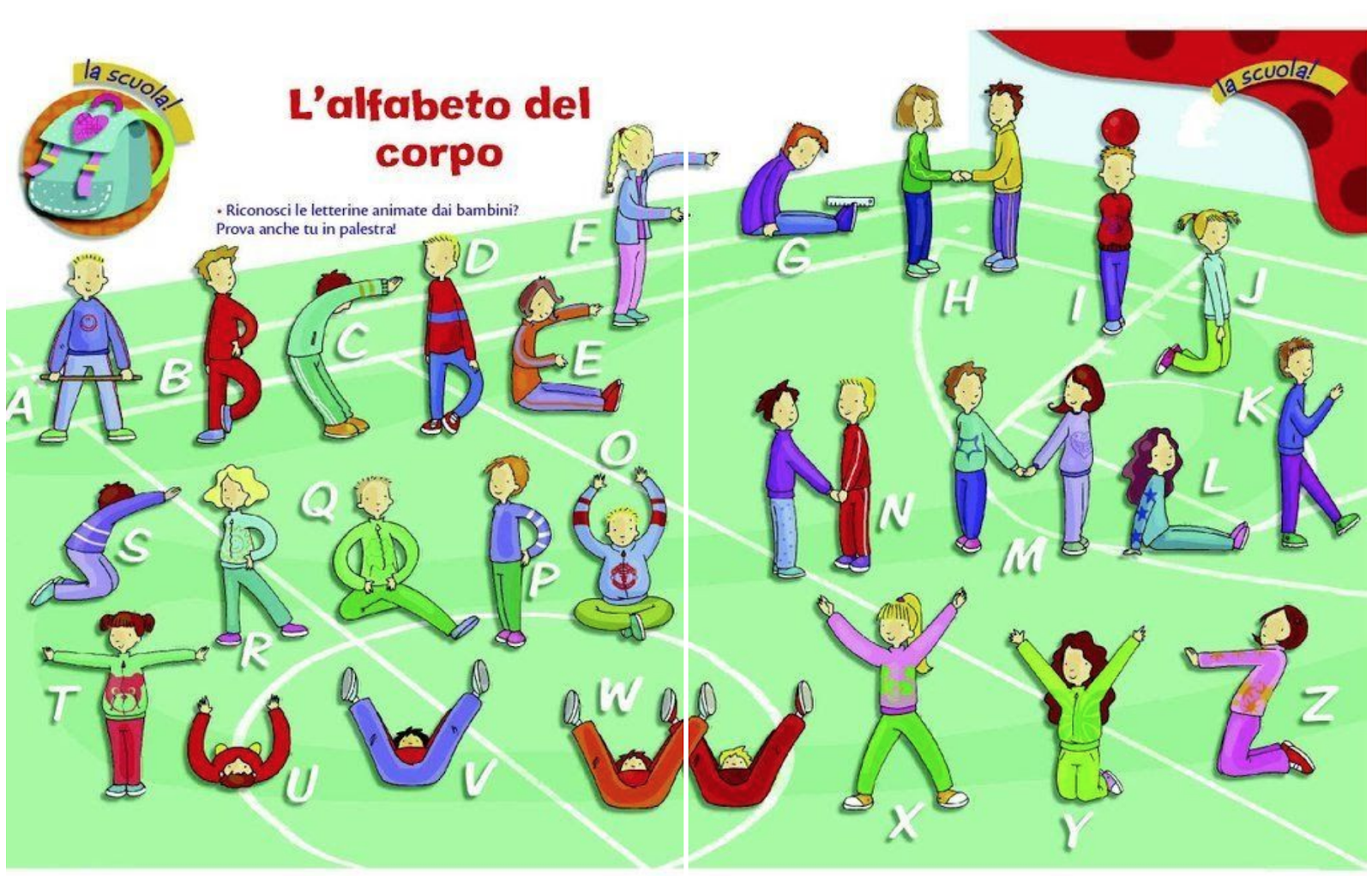 I Letti Che Ne Formano Uno ALFABETO CON IL CORPO