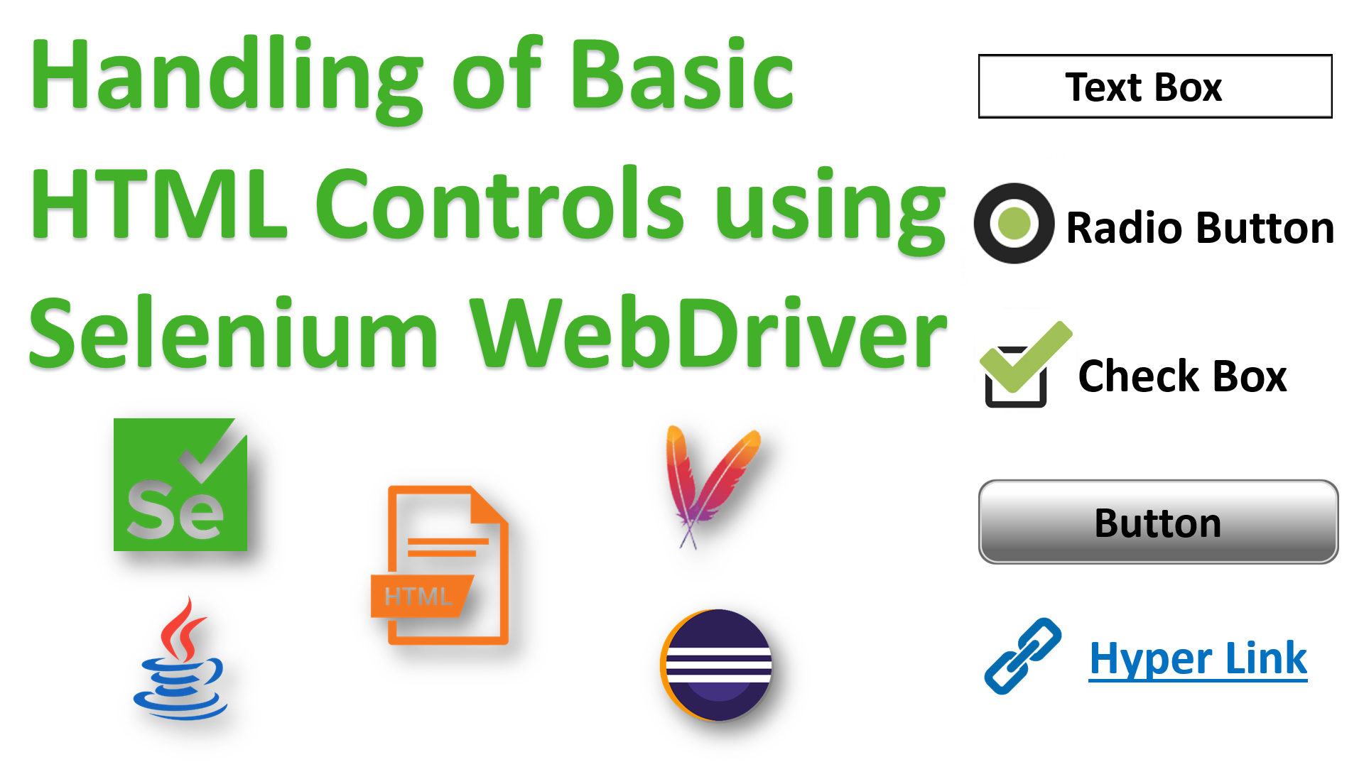 Handling of Basic HTML Controls using Selenium WebDriver H Y R Tutorials