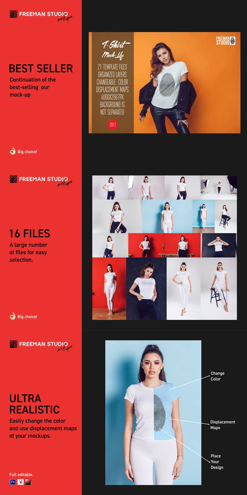 CreativeMarket - T-Shirt Mock-Up Set 4617722 2 CreativeMarket T Shirt Mock Up Set 4617722 Download