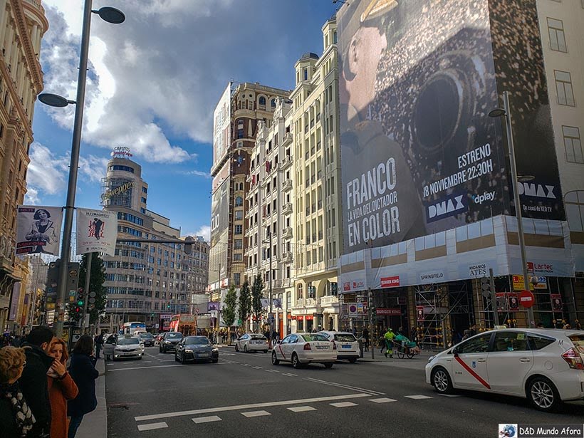 Destalhes da Gran Via: O que fazer em Madrid, Espanha