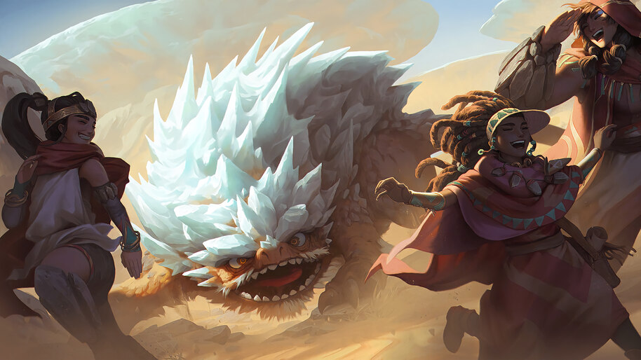#5.3212, Legends of Runeterra, Grumpy Rockbear, 4K Wallpaper PC Desktop