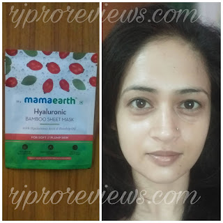 Review of Mamaearth Hyaluronic Bamboo Sheet Mask with Rosehip Oil for Soft & Plump Skin