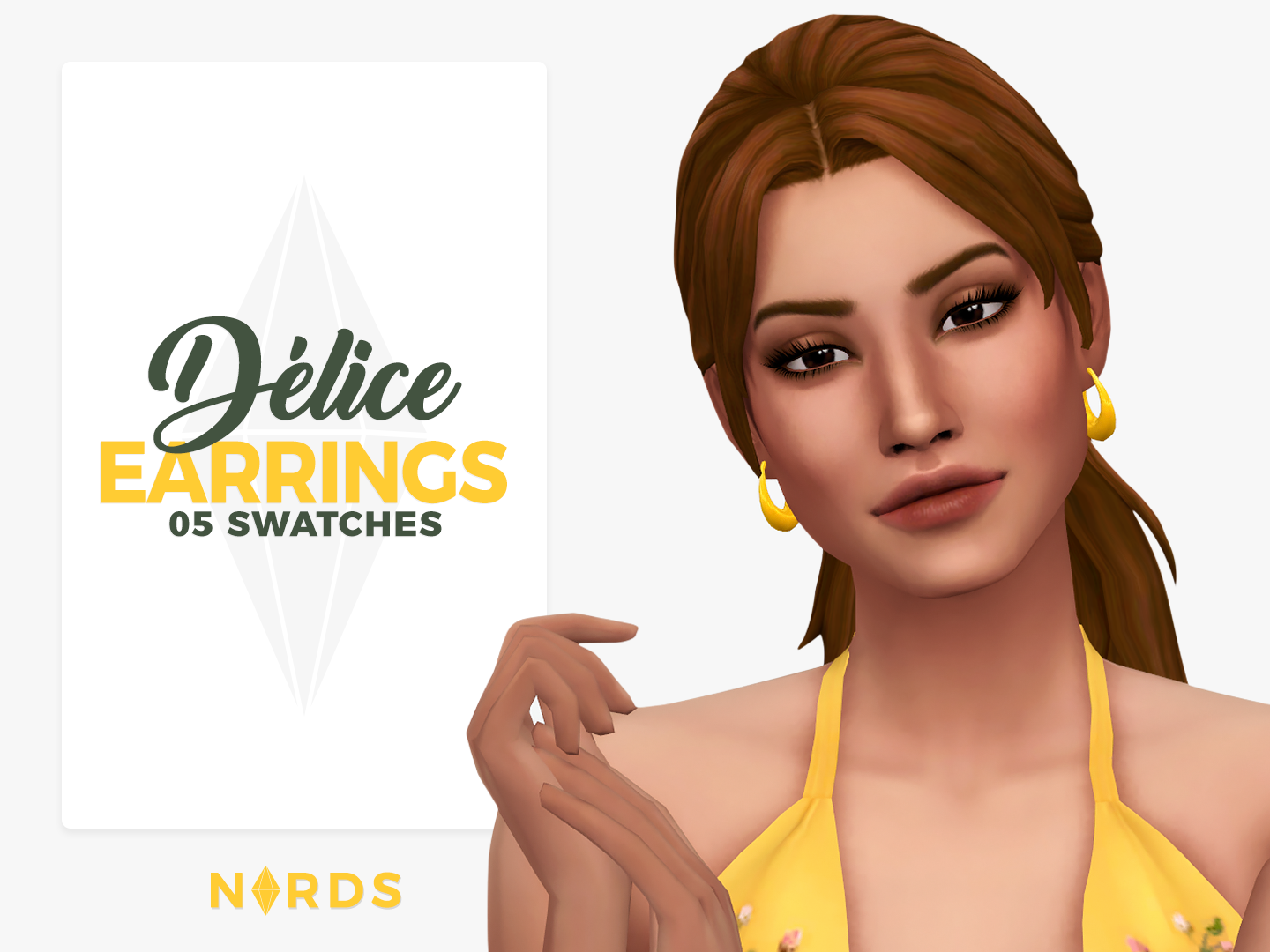 Délice Earrings Sims 4 CC Accessories