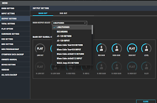 OUTPUT SRTTING から OUTPUT 詳細を設定できる