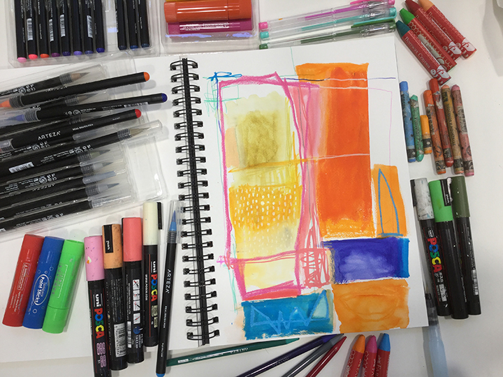 collage journeys by Jane Davies Kitchen Table Art