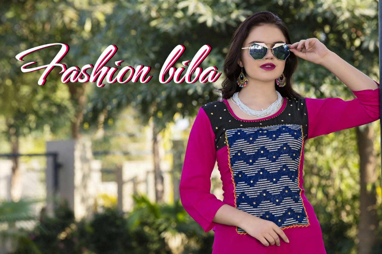 fashion biba rayon printed Daily wear kurtis