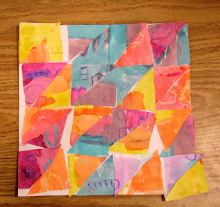Ms. Kristen-Crayon Can: Paper Quilt Squares.