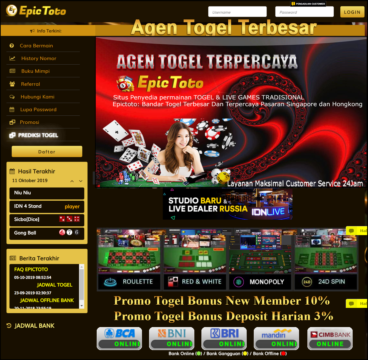 Agen Togel Terbesar Togel Terbaik Epictoto