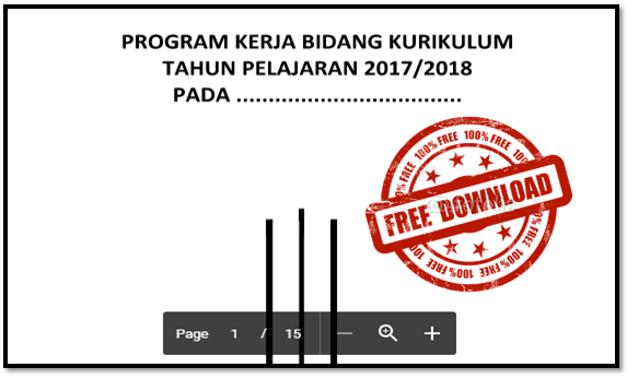 Download Program Kerja Bidang Kurikulum Terbaru  File PTK