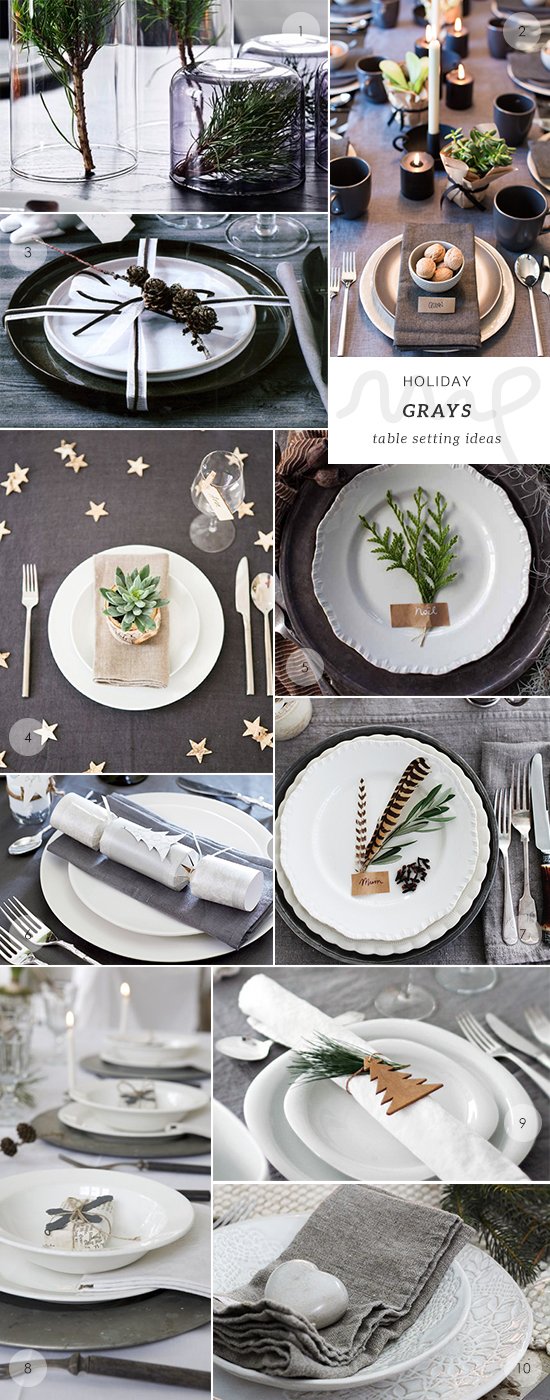 50 Christmas and New Year's table setting ideas picks by My Paradissi- the grays table setting