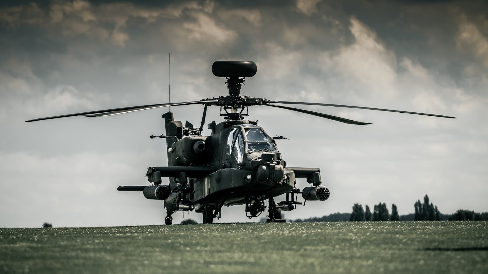 Apache Helicopter Firing Missiles