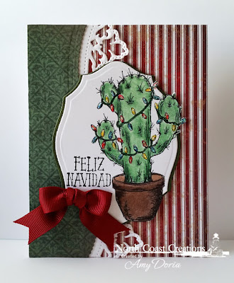 North Coast Creations Stamp set: Cactus Lights, Our Daily Bread Designs Custom Dies: Leafy Edged Borders, Elegant Ovals, Our Daily Bread Designs Paper Collections: Christmas 2013