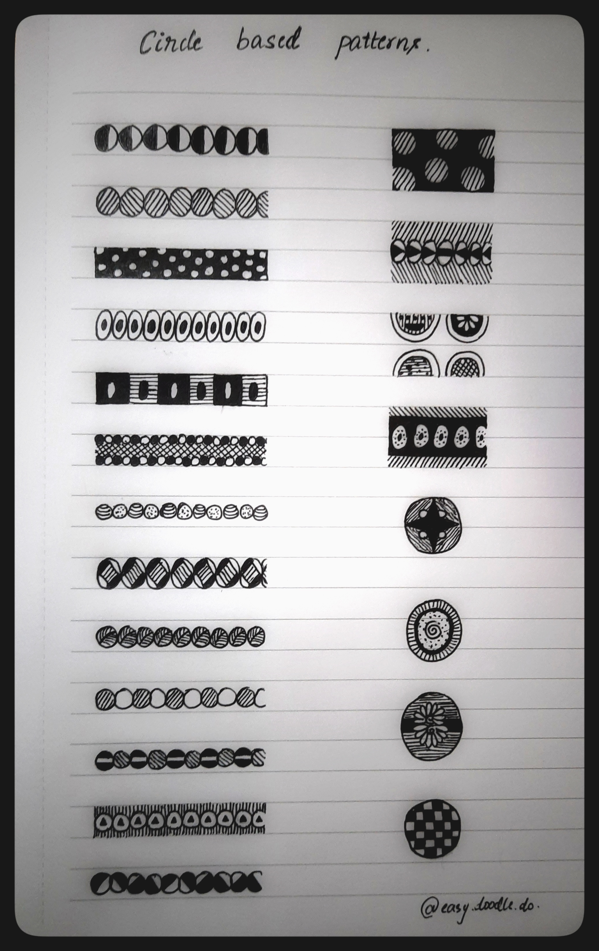 Zentangle pattern ideas and tips 30+ circle based patterns