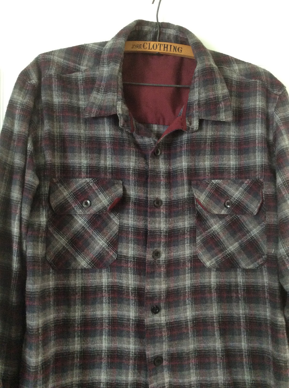 Fresh Vintage by Lisa S Another Stenciled Flannel Shirt and a Bleached