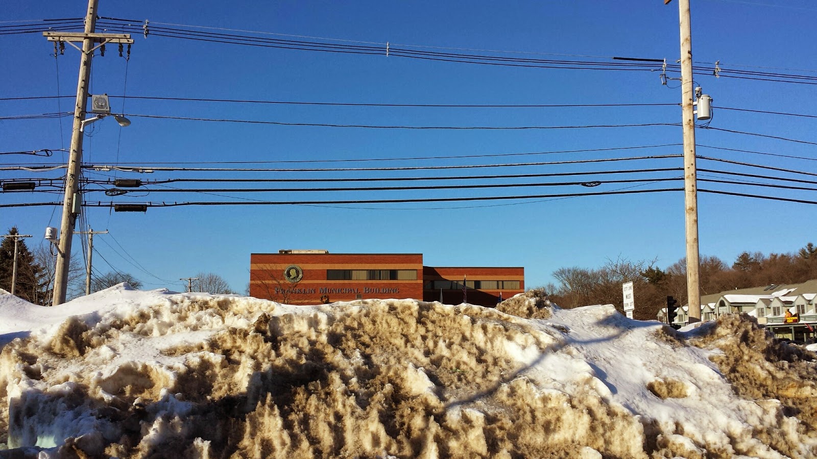 Municipal Building - hidden behind the snow piles at the Big Y parking lot