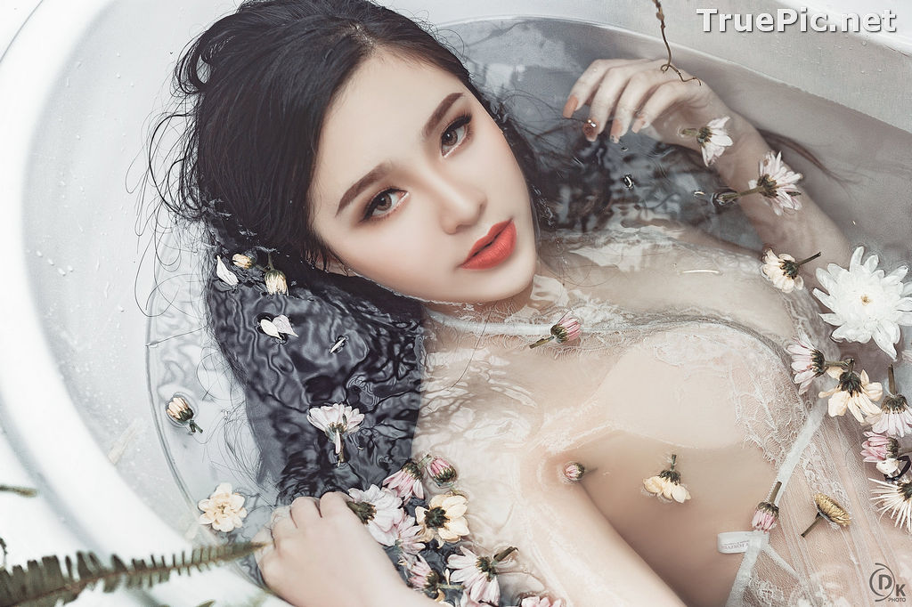 Image Vietnamese Model - Beautiful Fairy Flower In The Bath - TruePic.net - Picture-11