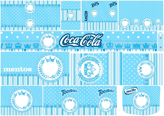 Corona Celeste: Etiquetas para Candy Bar de Quinceañera para Imprimir Gratis