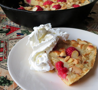 White Chocolate, Raspberry and Almond Pan Cookie