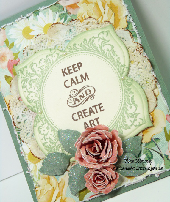 Embellished Dreams Keep Calm & Create Art Card