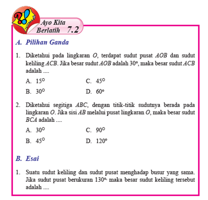 Pembahasan Ayo Kita Berlatih 7 2 Matematika Kelas 8 Hal 77 78 Bab 7 Lingkaran Semester 2 Kkaktri Channel Info Pendidikan