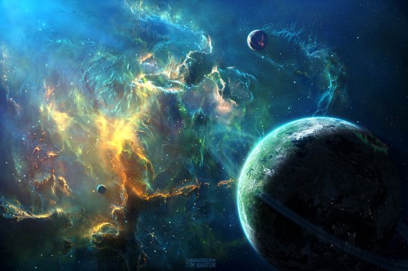 Tim Barton cosmicspark deviantart ilustrações ficção universo espacial